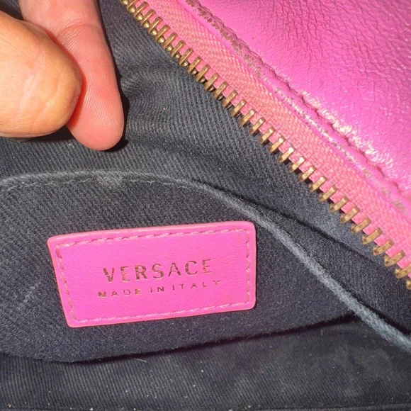 Versace Pink Quilted Women's Handbag - Picture 16 of 17